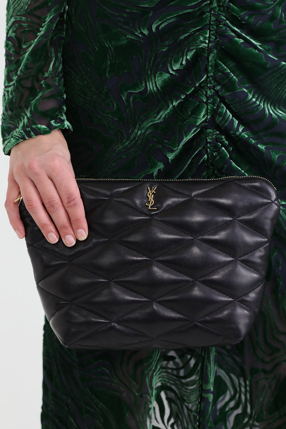 תיק פאוץ' מעור קווילט